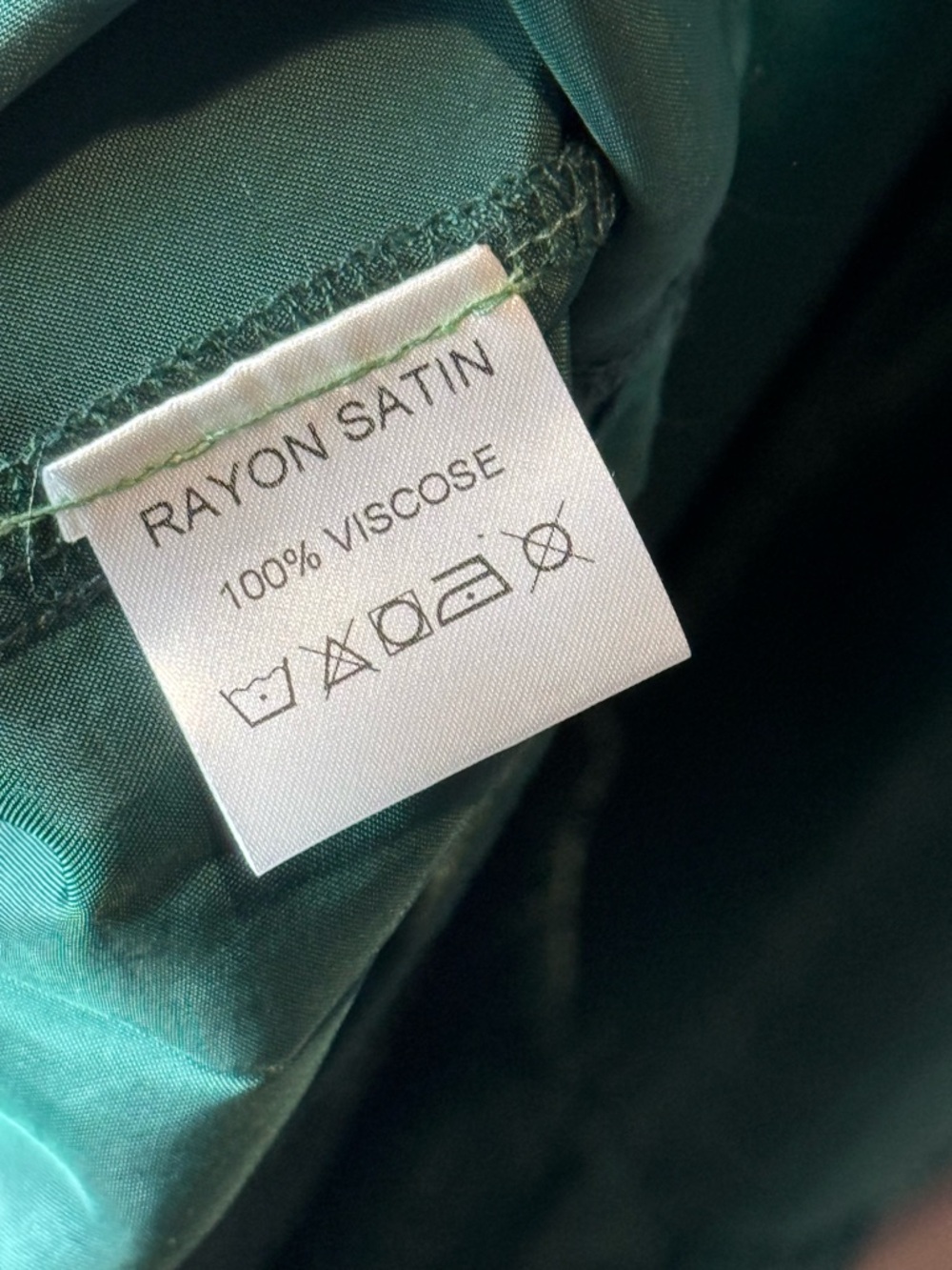 Taylor Tillman Green Satin Shiny Dress L - Picture 9 of 9
